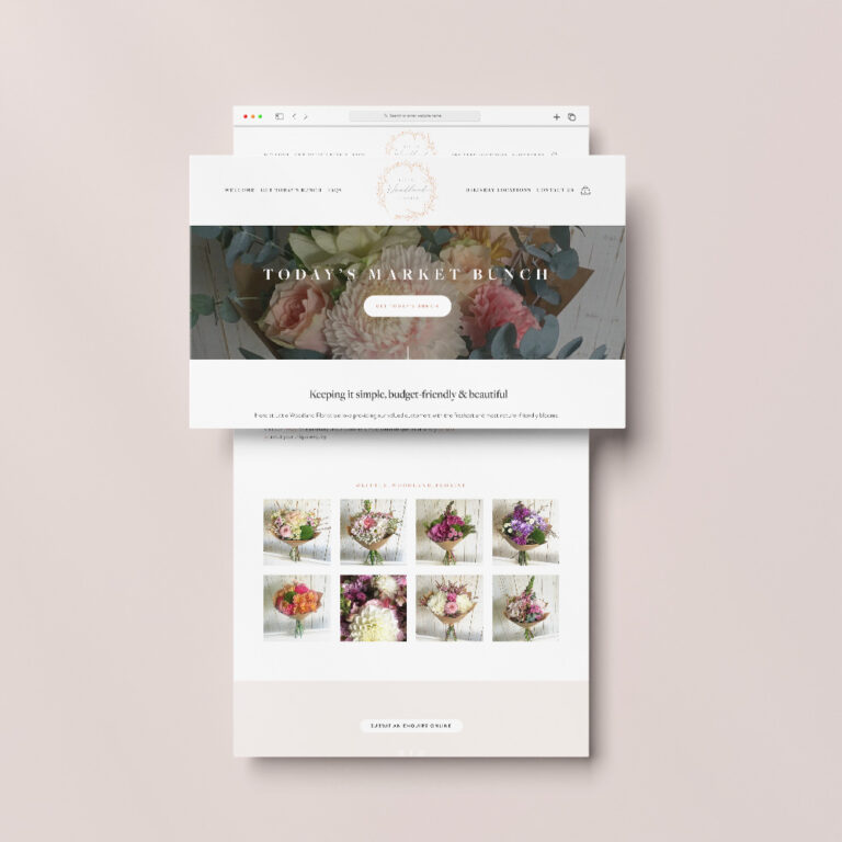 Little Woodland Florist Web Design by Emma Hackett Design
