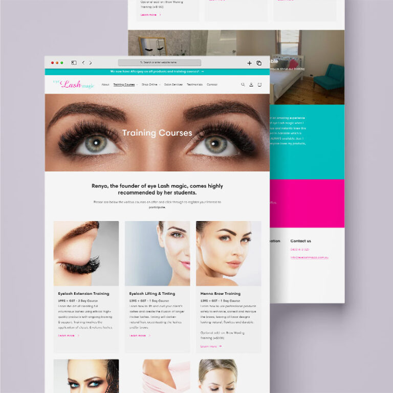 Eye Lash Magic Web Design by Emma Hackett Design
