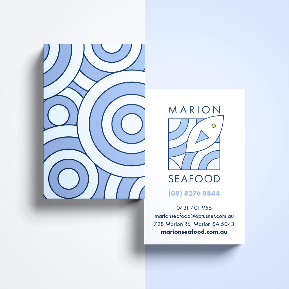 Marion Seafood Business Card Design by Emma Hackett Design