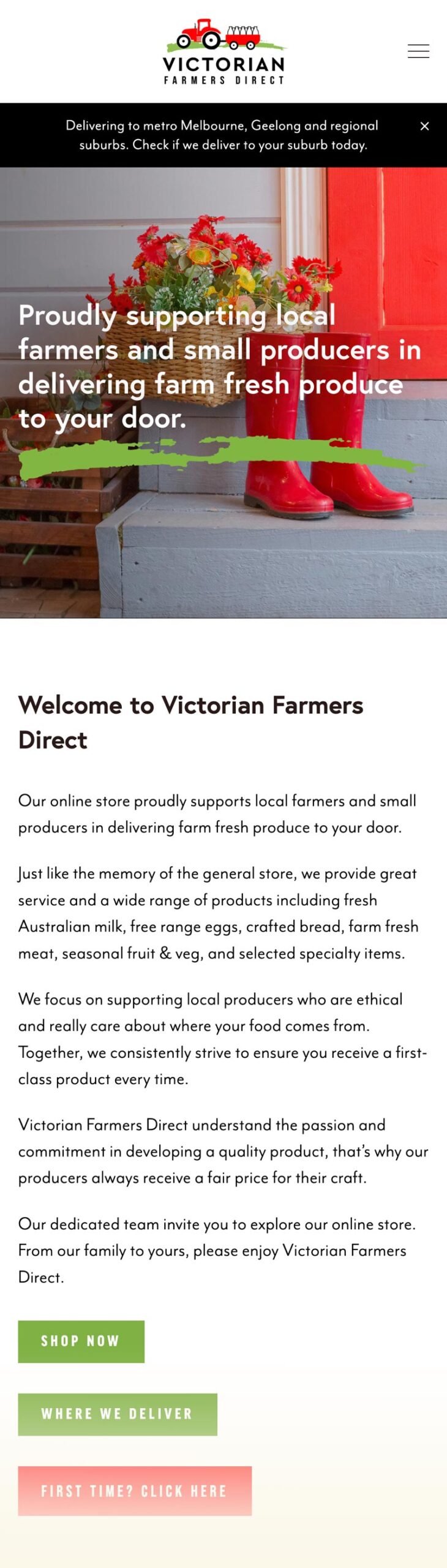 Victorian Farmers Direct Web Design by Emma Hackett Design