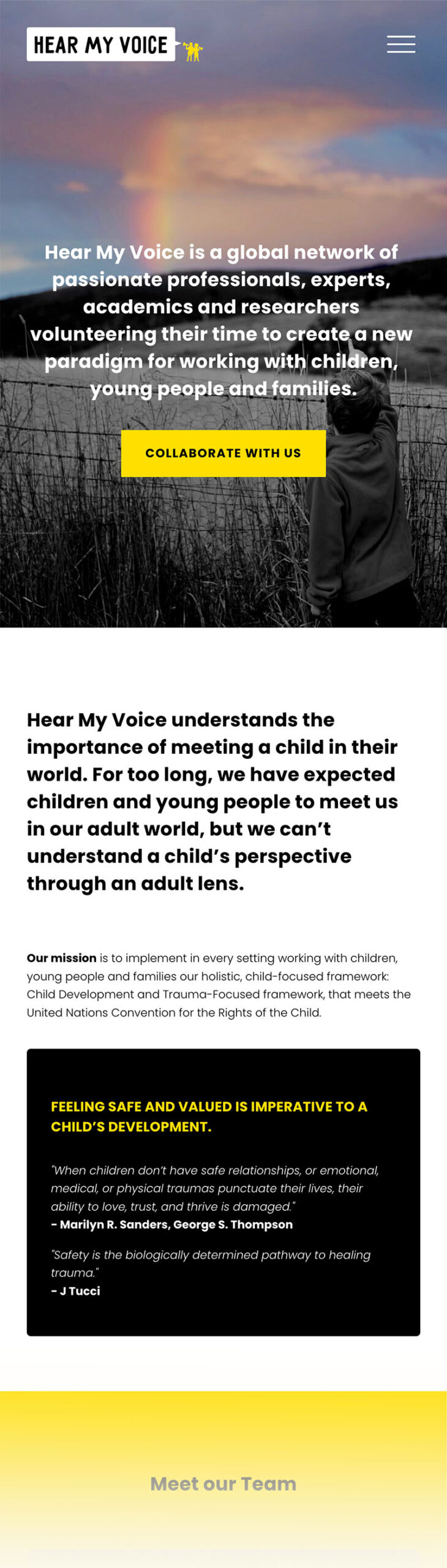Hear my Voice Web Design by Emma Hackett Design