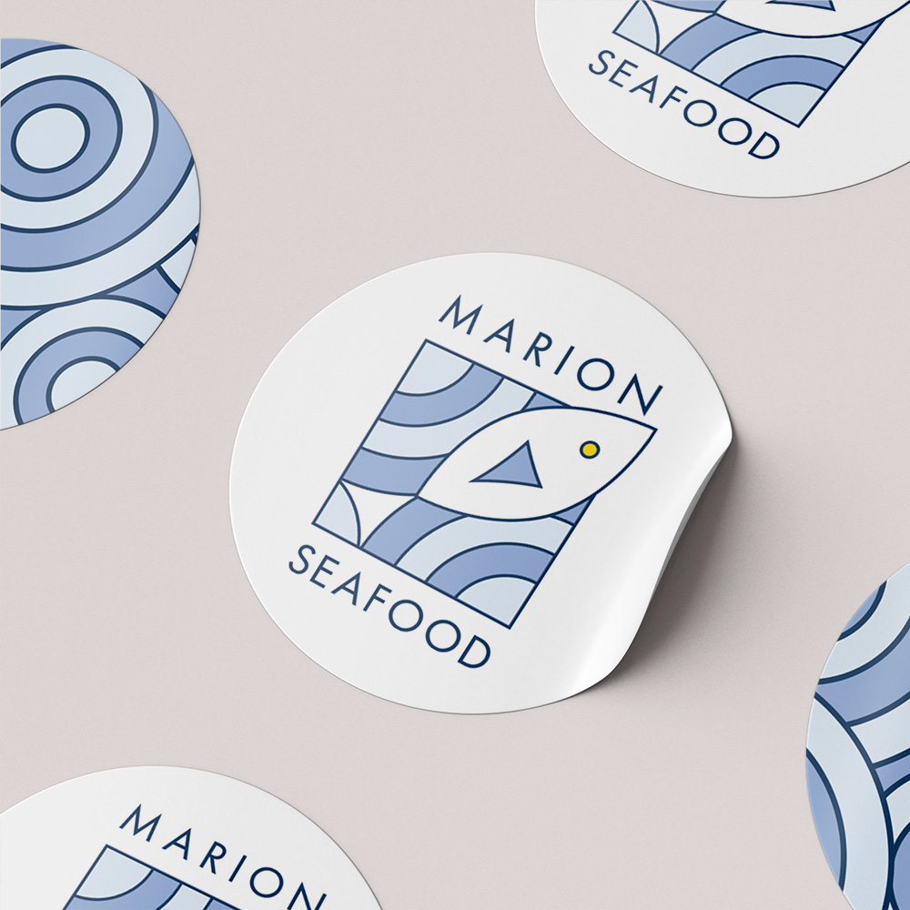 Marion Seafood Logo Design by Emma Hackett Design
