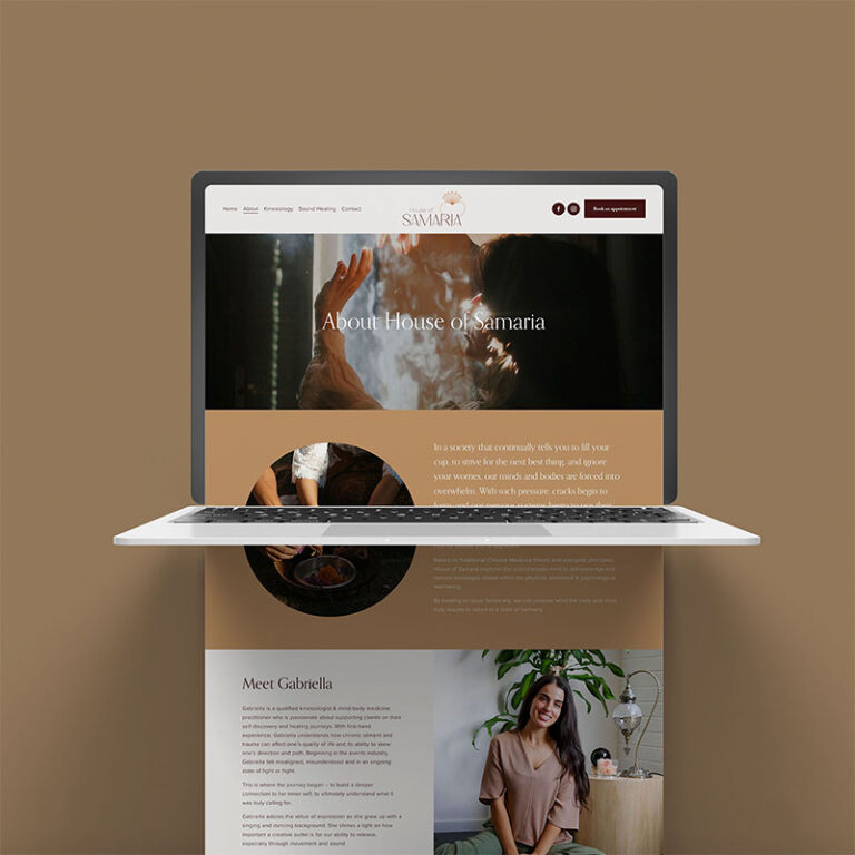 House of Samaria Website Design by Emma Hackett Design