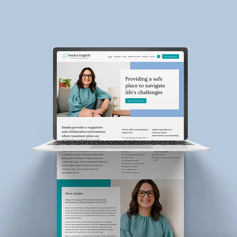 Sandra English Clinical Psychology web design